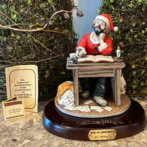 Flambro Emmett Kelly Jr Spirit of Christmas IV 9950  Signature Collection